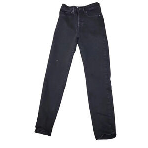 EVERLANE High Rise Slim Straight Black Cigarette Jeans Size 27